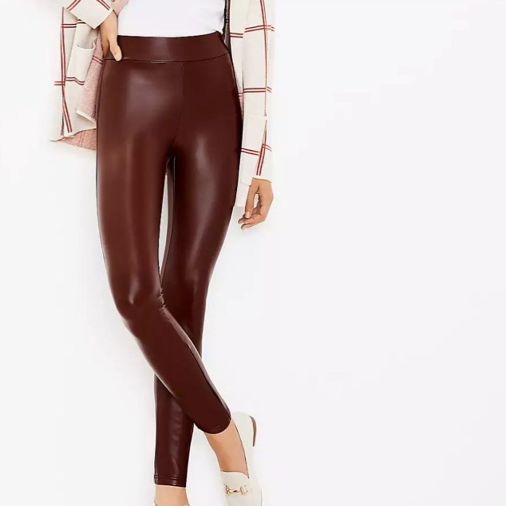 Faux leather leggings